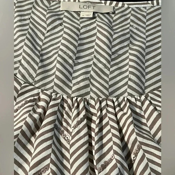 LOFT Size M striped tank top with sequin accents EUC - Picture 7 of 9